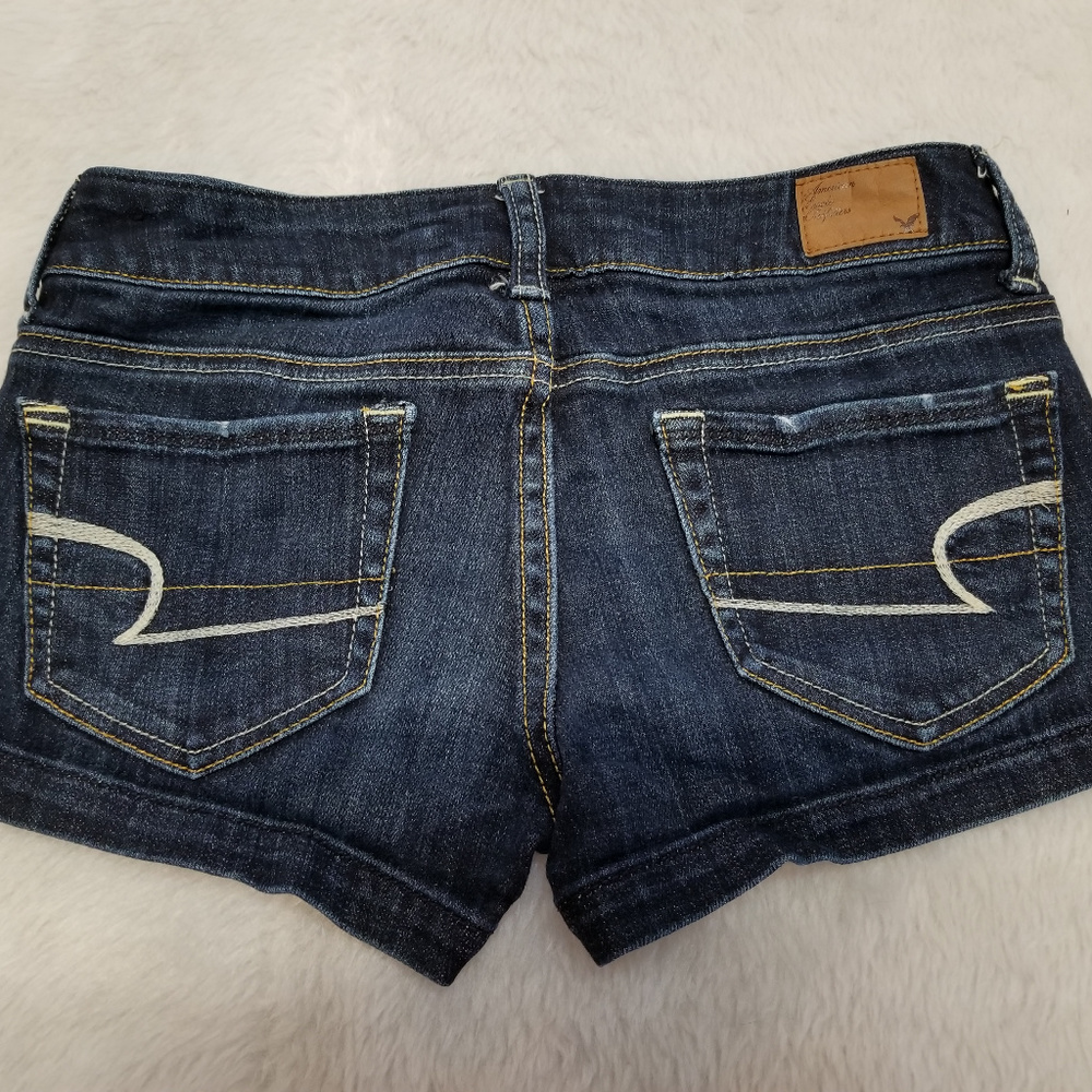 Womens Sz 0 Stretch Jeans Mini Shorts Denim Booty